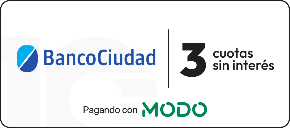Banco Ciudad: 3 cuotas sin interés pagando con MODO
