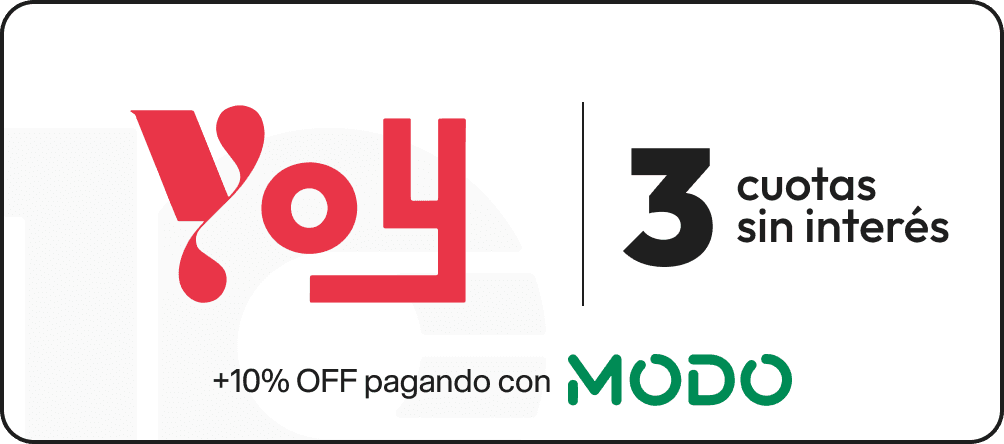 Yoy: 3 cuotas sin interés y 10% OFF pagando con MODO