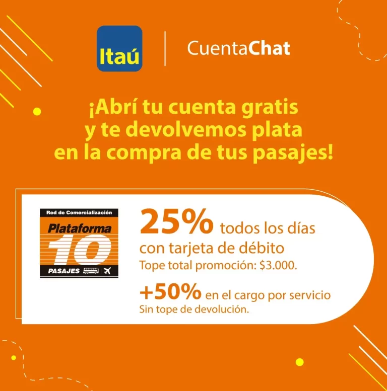 Promoción Cuenta Chat del Banco Itaú