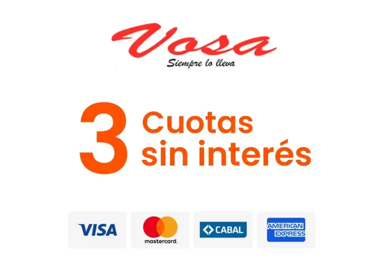 Promoción de Empresa VOSA, tres cuotas sin interés.