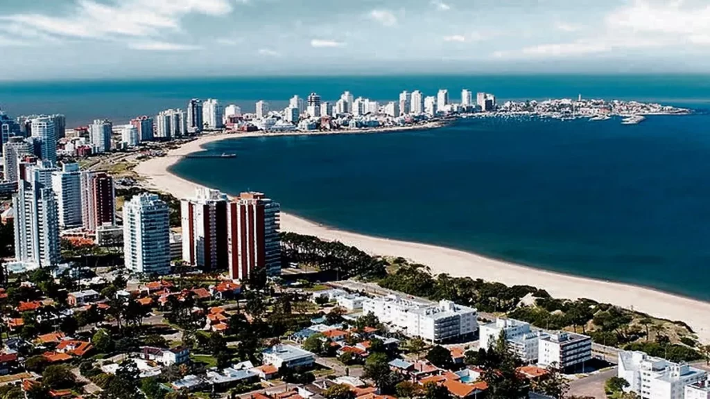 Imagen aérea de Punta del Este.