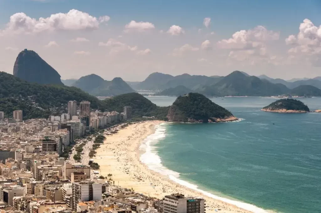 Imagen aérea de la playa de Río de Janeiro.